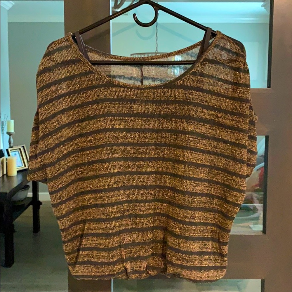 Black and gold blouse